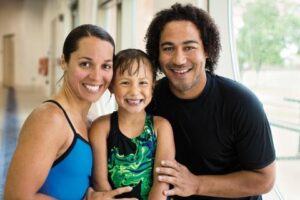 Mother and father with their daughter